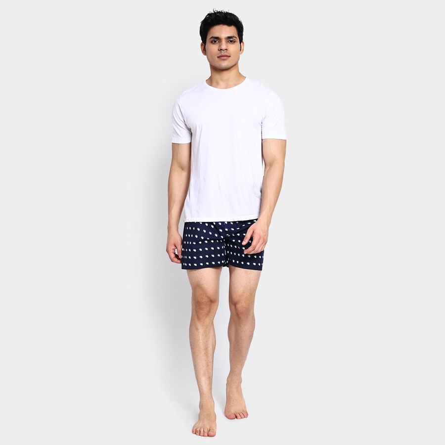 Men's 100% Cotton Boxers , Navy Blue, large